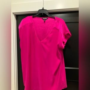 Express silk blouse in stripe